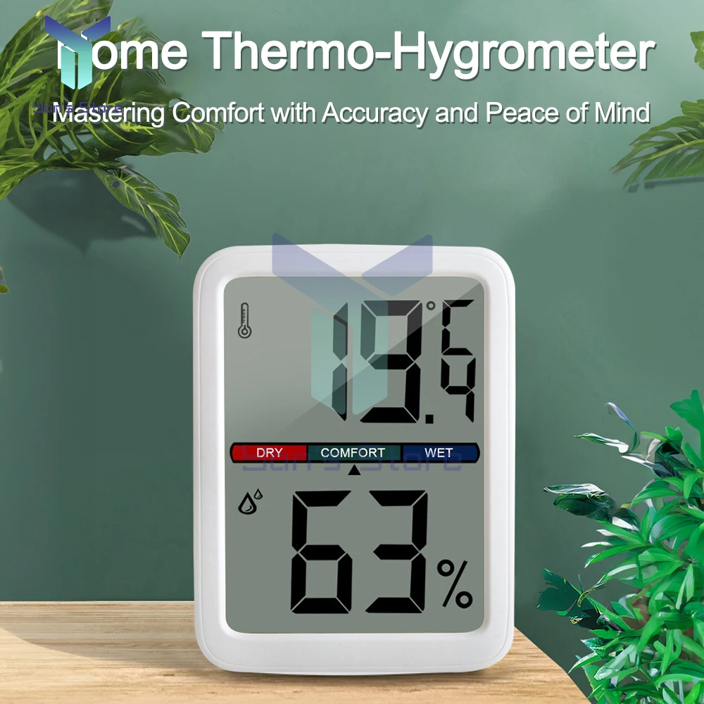 1Pc LCD Intelligent Digital Thermometer Hygrometer Indoor Room Electronic Temperature Humidity Meter Sensor Gauge For Home