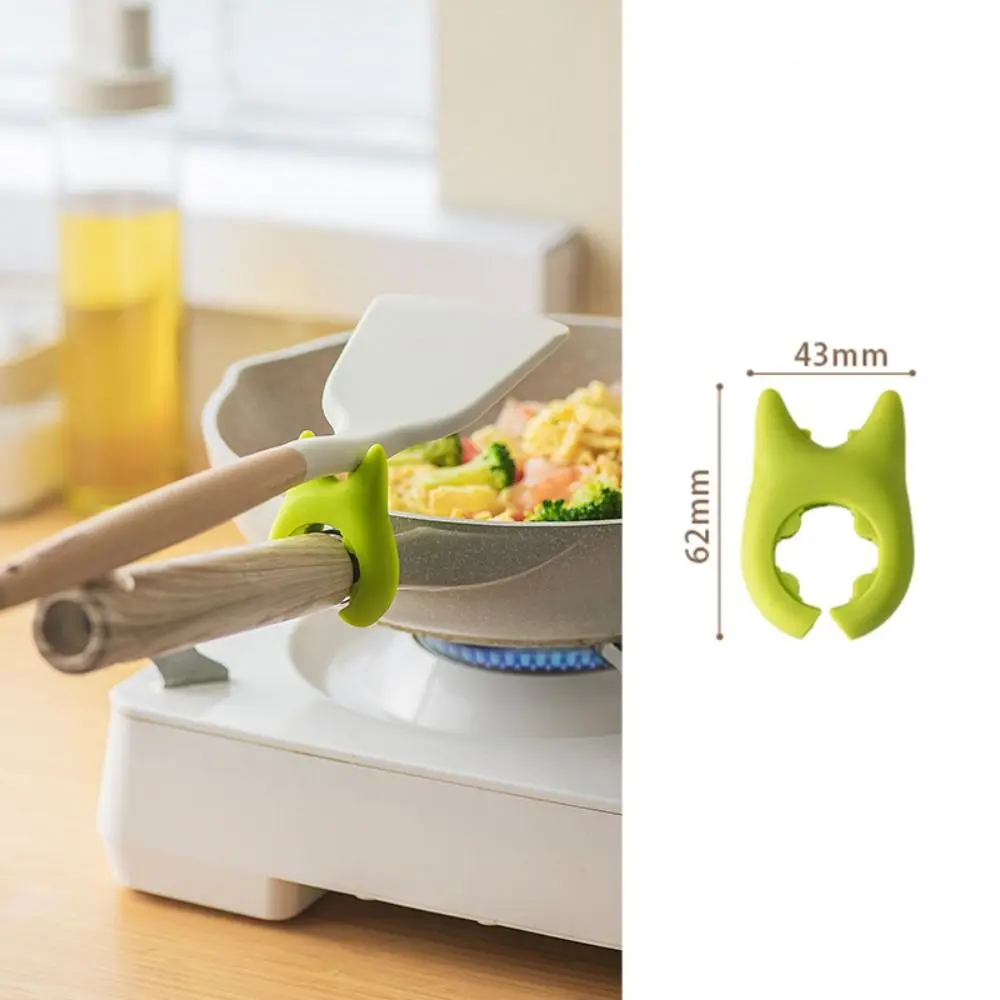 Anti-scalding Pan Side Scoop Clamp Heat-resistant Home Gadgets Spoon Scoop Holder Cooking Utensils Shovel Fixing Clip