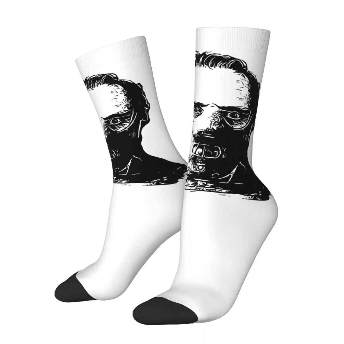 Hannibal Socks Harajuku Sweat Absorbing Stockings All Season Long Socks Accessories for Unisex Gifts