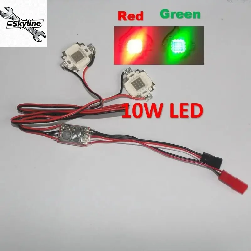 Lights 10W Red Green LED With Flash Controller for QAV 250 4 -6 axis RC Airplane DIY Model Hobby Plane Glider Parts