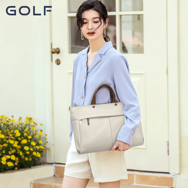 GOLF Laptop Bag for Women\'s 2023 New Commuter Handheld Briefcase Large Capacity One Shoulder Crossbody Tote