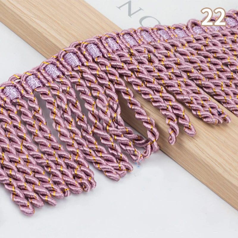 11Mx8cm Twist Tassel Fringe Trim Cord Gold Rope Lace Ribbon Trim Braided For Sewing Garment Shoes Bag Material Diy Accessories