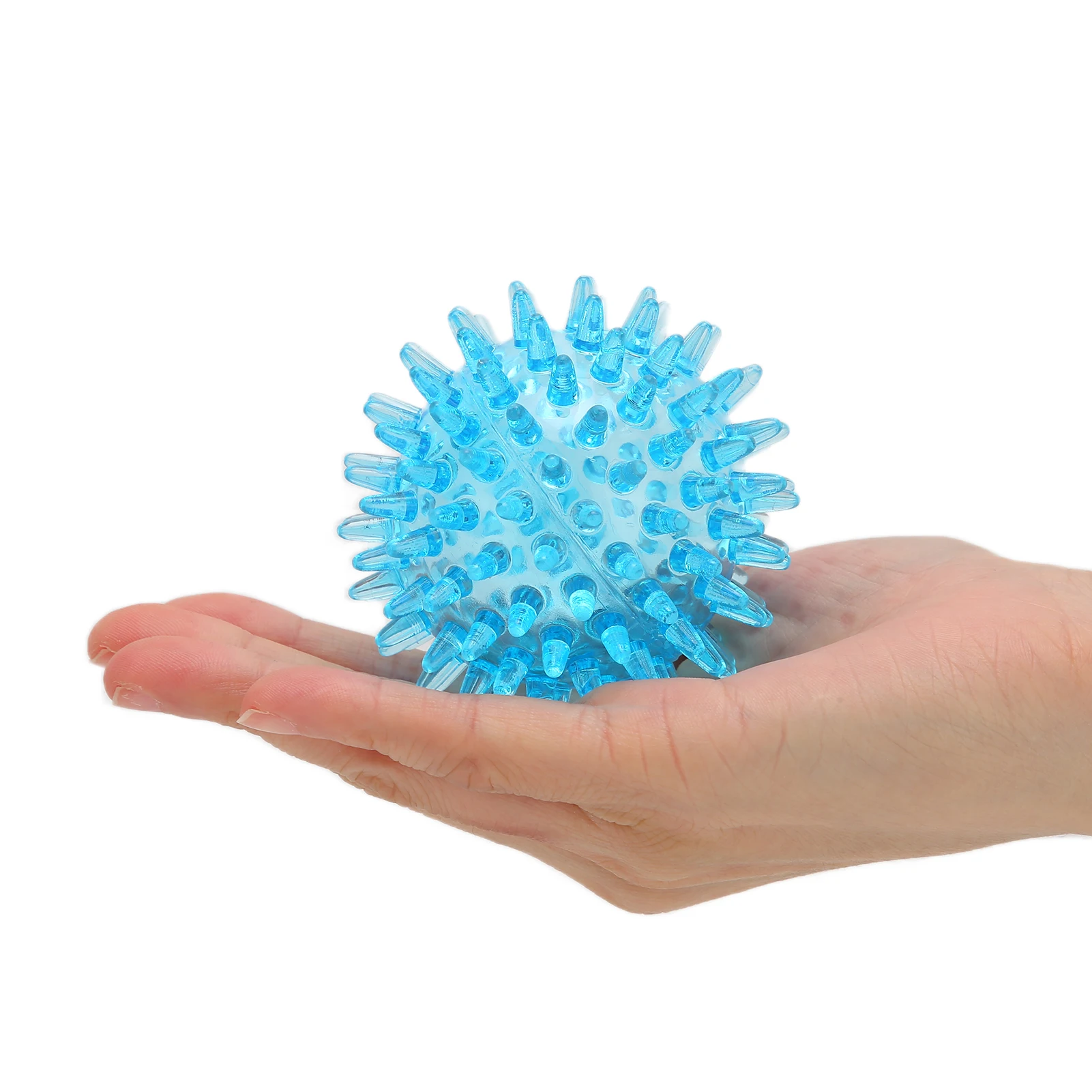 Spiky Ball Hollow Soft trasparente Strength Recovery esercizio antistress palla da massaggio per polso a mano