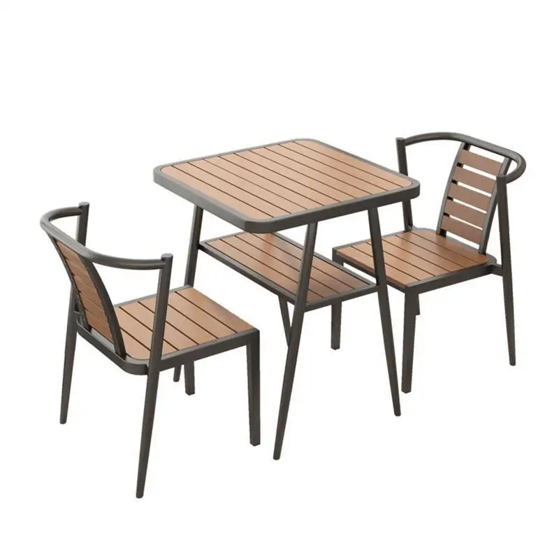 LH balcony leisure area layout outdoor tea table chair household small apartment coffee table chair