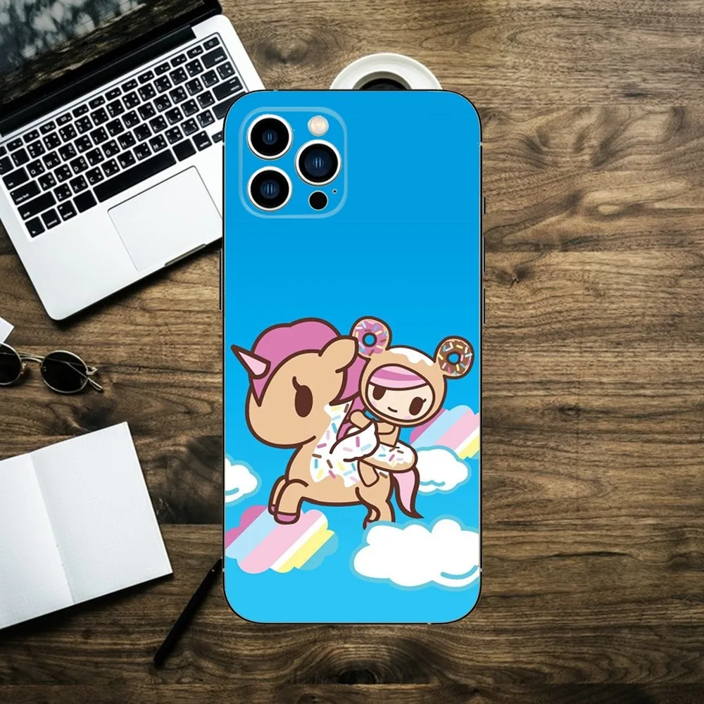 Cute T-Tokidokis Unicorn Phone Case For Apple iPhone 15,14,13,12,11,XS,XR,X,8,7,Pro,Max,Plus,mini Silicone Black Cover