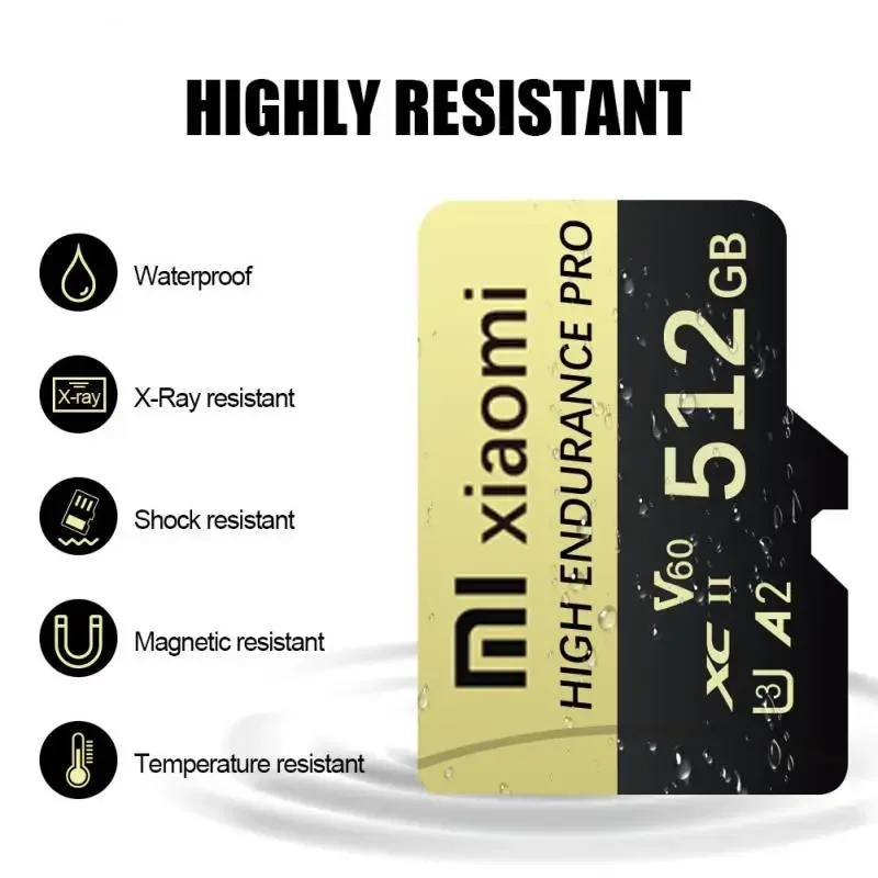 Original Mijia Xiaomi SD Card Class 10 Micro TF Flash Card 1TB 2TB Red & Black Memory Card 128 256GB for Mobile Phone PC Speaker