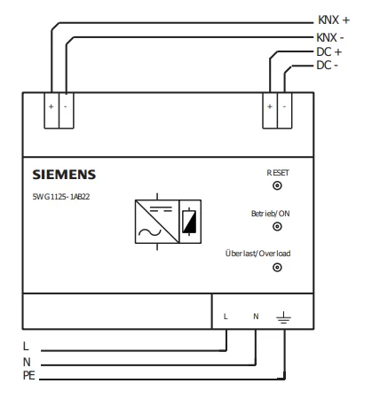 KNX/EIB 5WG1125-1AB02 160ma حافلة الاختناق امدادات الطاقة وحدة بناء ذكية نظام الفندق الذكي KNX نظام المنزل الذكي