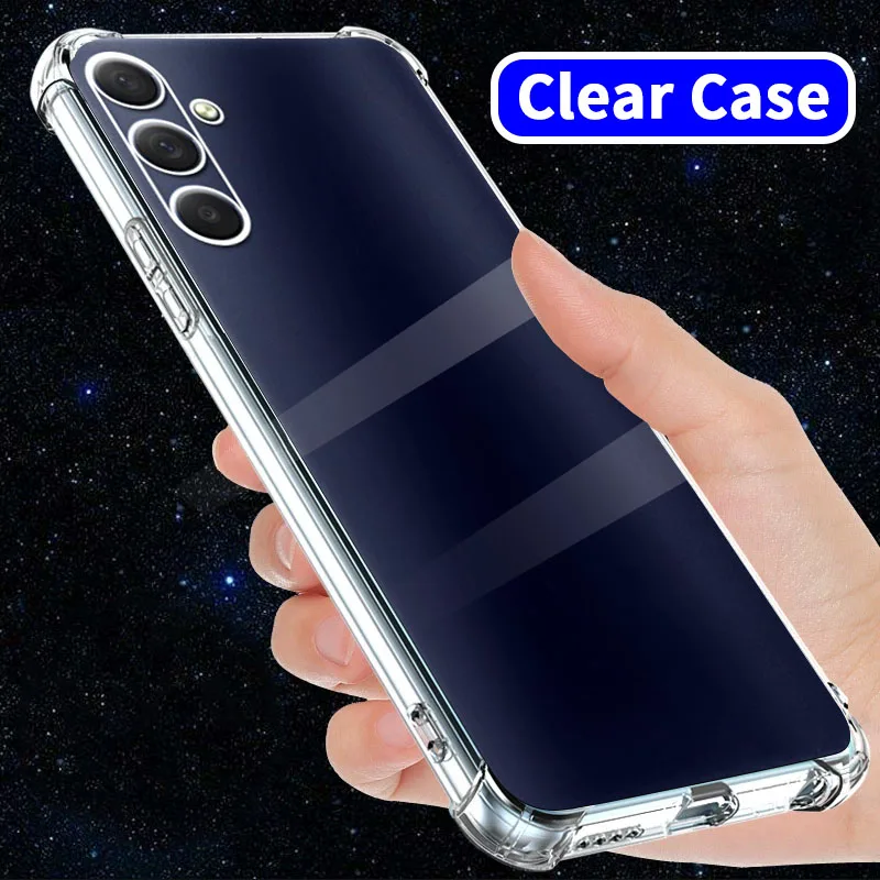 Clear Soft Back Case For Samsung Galaxy M14 M34 M35 M54 M55 F54 F55 C55 5G Transparent Phone Cases Covers Shockproof