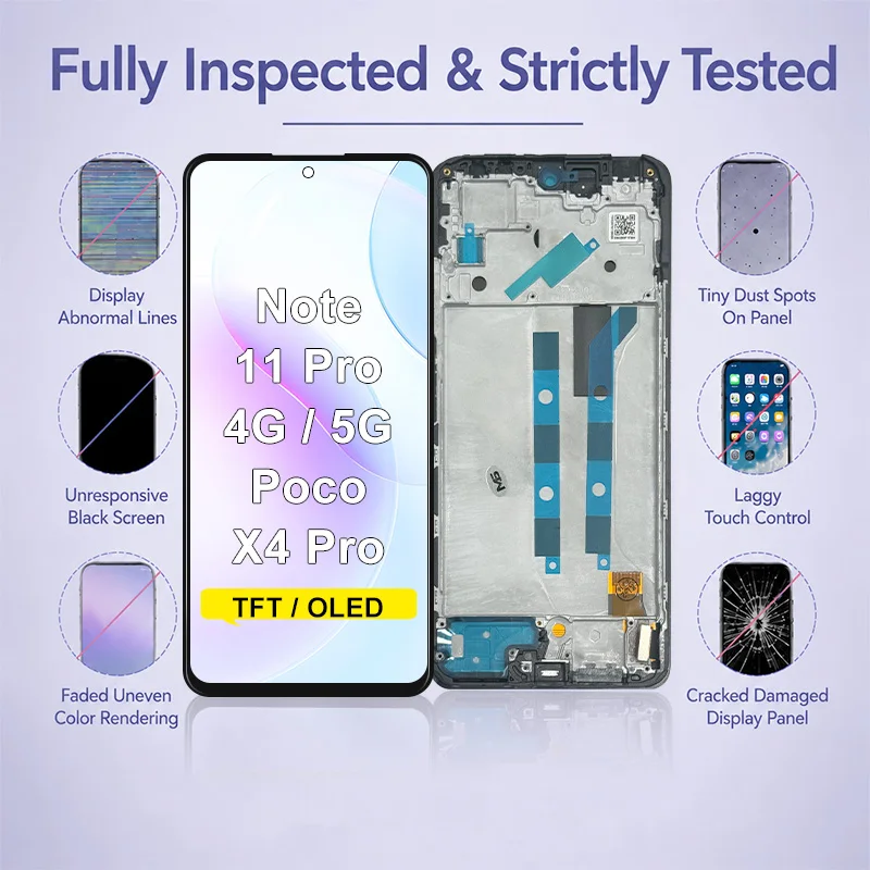 Pantalla OLED para Xiaomi Redmi Note 11 Global, Note 11 5G, ensamble con táctil y digitalizador, repuesto para Redmi Note 11 Pro 4
