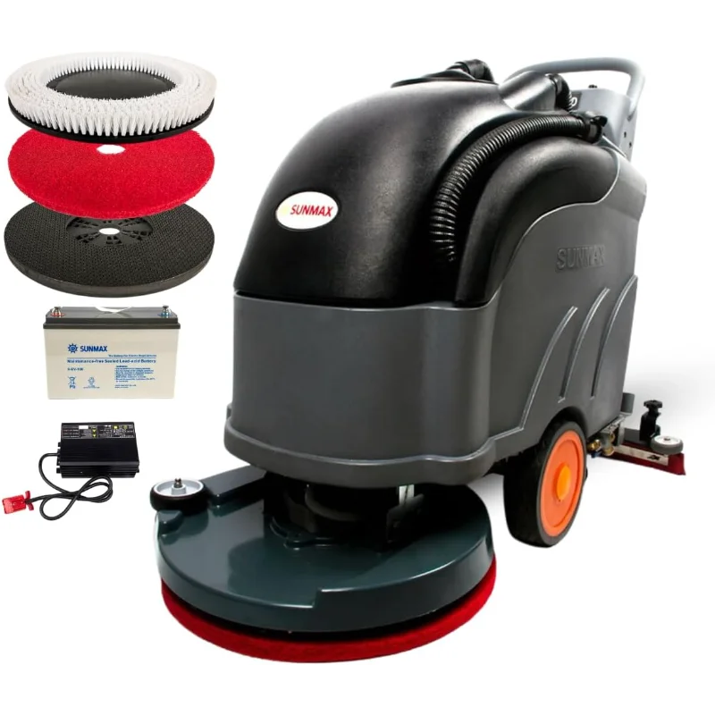 Asciugatrice per pavimenti semovente da 22", set completo di parti, larghezza del tergipavimento da 31", serbatoio delle acque reflue da 14,5 galloni, 36000 piedi quadrati/h