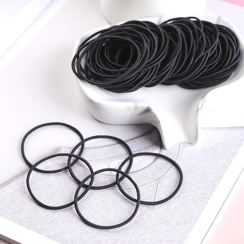 100PCS/Set Rubber Bands 5CM Basic Nylon Elastic Hair Bands Ponytail Hair Scrunchies Headband Hair Accessories Headwear