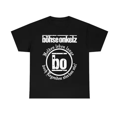 Böhse Onkelz T-shirt Vintage Washed Punk Rock Band Graphic Unisex Oversized Crew Neck Cotton Short Sleeve Tee Tops Hot Sale