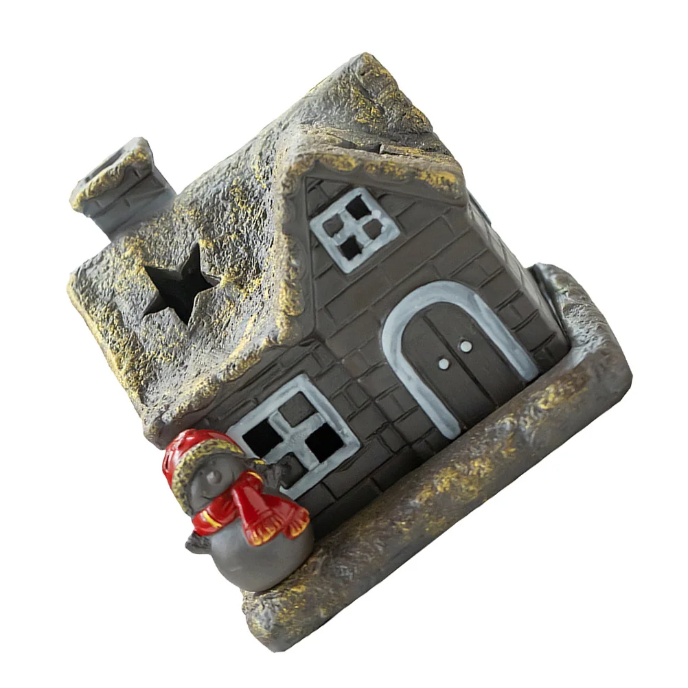 

Ceramic Incense Furnace Christmas Themed Snow House Design Aromatherapy Holder Home Incense Burner Xmas Decoration