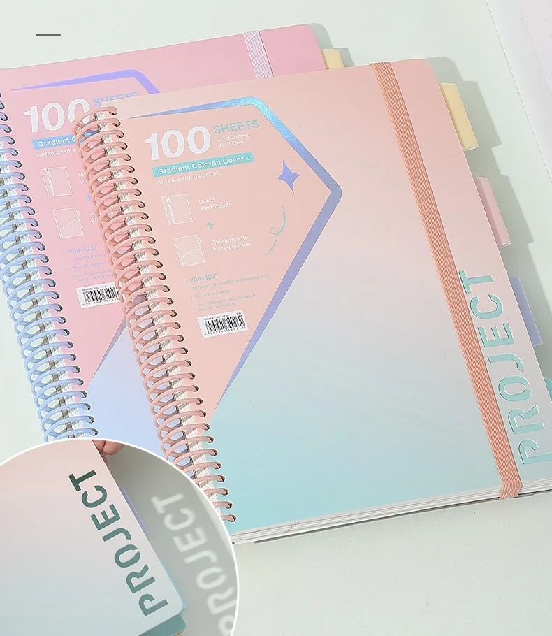 Quaderno a spirale Kawaii A4 A5 Benda elastica multifunzionale Quaderno di esercizi Blocco note Diario Forniture di cancelleria per ufficio scolastico