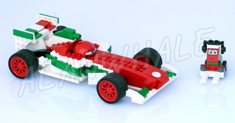 195 Stück Cars Ultimate Red Racing Vehicle Francesco 10014 Bausteinspielzeug, kompatibel mit Modell