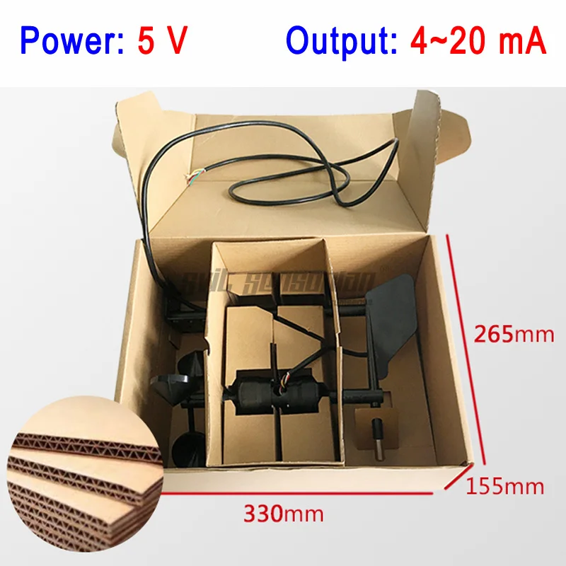 

Trumsense STTWSWDI5420S 4 to 20mA Current Output Integrated S Shape Wind Speed And Direction Sensor DC 5V Supply for School