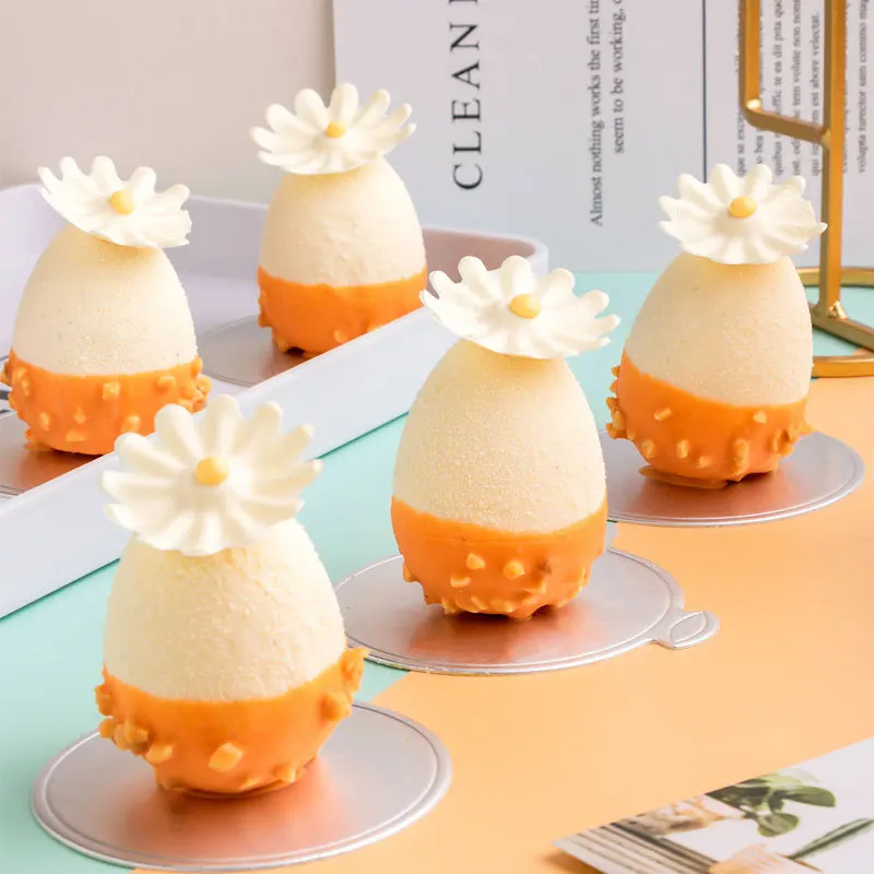 8 Cavities Easter Egg Candle Silicone Mold DIY Mousse Chocolate Cake Craft Mould Simulation Eggs Soap Resin Plaster Making Molds