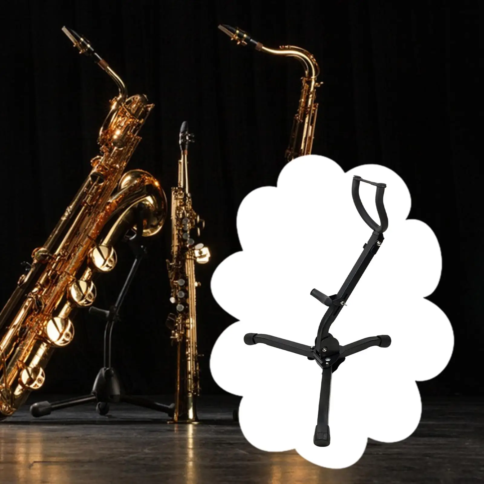 Saxophone Stand Portable Anti Slip Easy to Carry Professional Wind Instrument Accessory Versatile Foldable Saxophone Holder