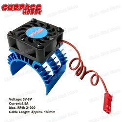 Surpass Hobby RC Motor Cooling Fan W/ Heatsink for 1/10 1/8 RC Car 540 550 3650 3660 3670 Motor ESC Cooling Fast RC Car Part
