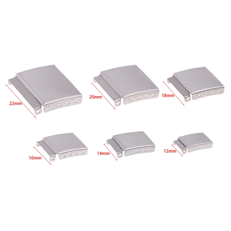 Estensore per Cinturino Orologio in Acciaio 12-22MM, Argento Dorato, con Chiusura a Gradini, Accessorio per Riparazione Orologi