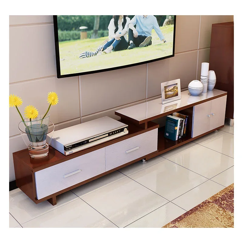 New Wooden TV Table Simple Fashion Tv Stand Modern Units Modern Cabinet Home Furniture Set Luxury TV Wall Cabinet and Table Set