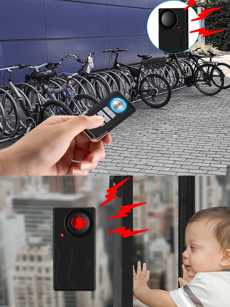 AliExpress Elecpow New 110dB Door And Window Vibration Alarm Wireless Anti-Theft  Alarm With Remote Control Home Bicycle Security Burglar Alarm