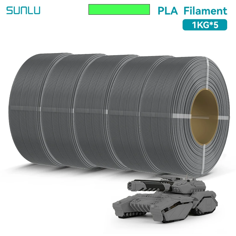 SUNLU 5KG PLA/PLA PLUS/PLA+2.0 Filament 1.75mm 1KG Zonder Lade 3D Printer Filament voor 3D Printer & 3D Pen, Refll Filament - afbeelding 1