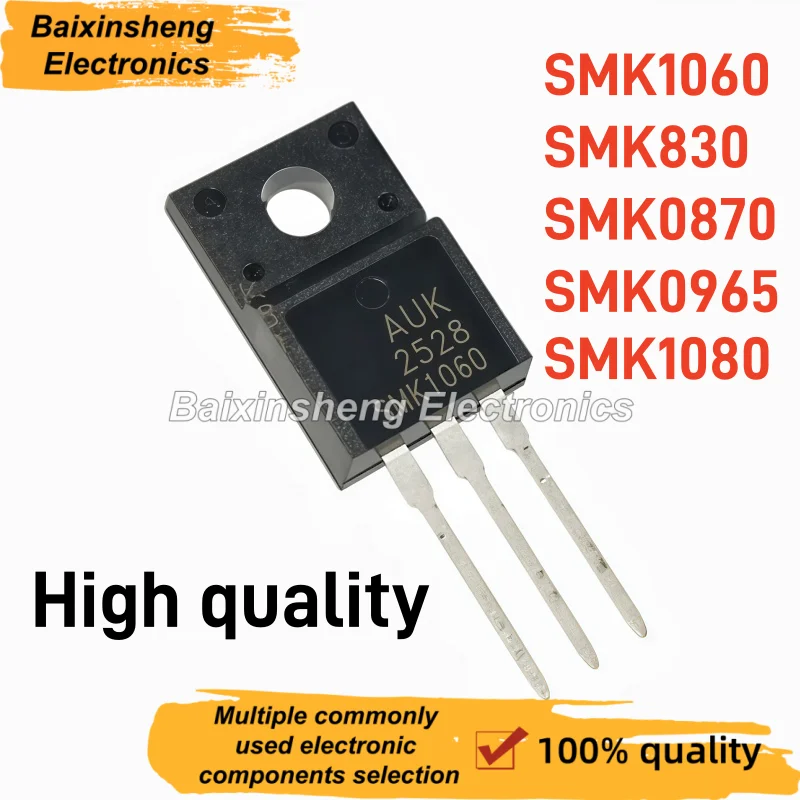 10PCS High quality SMK1060 SMK830 SMK0870 SMK0965 SMK1080 TO-220F N Channel Power MOSFET Insulated Transistor