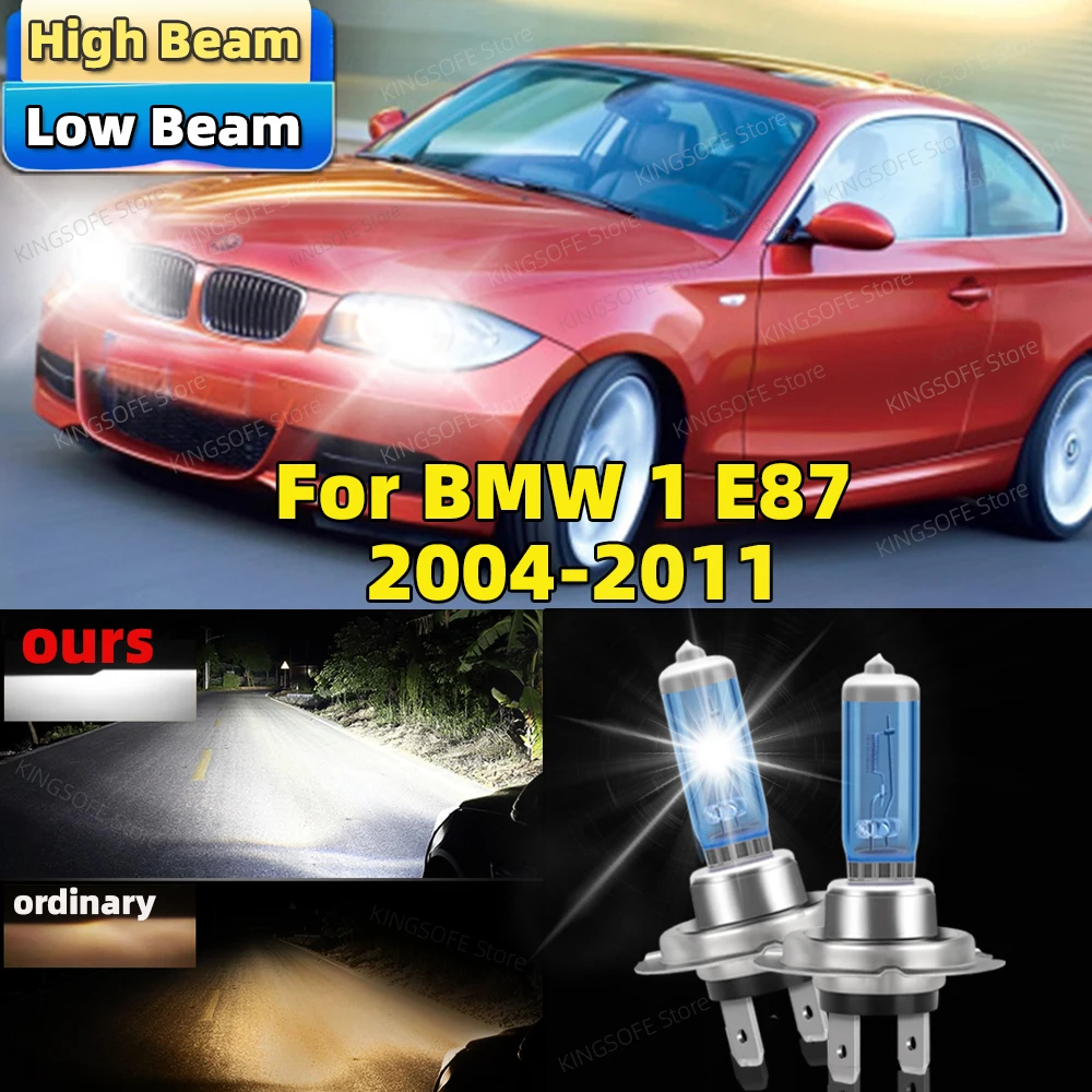 

2 шт. галогенные автомобильные лампы 6500K 100W для фар BMW 1 E87 2004-2011, передние лампы