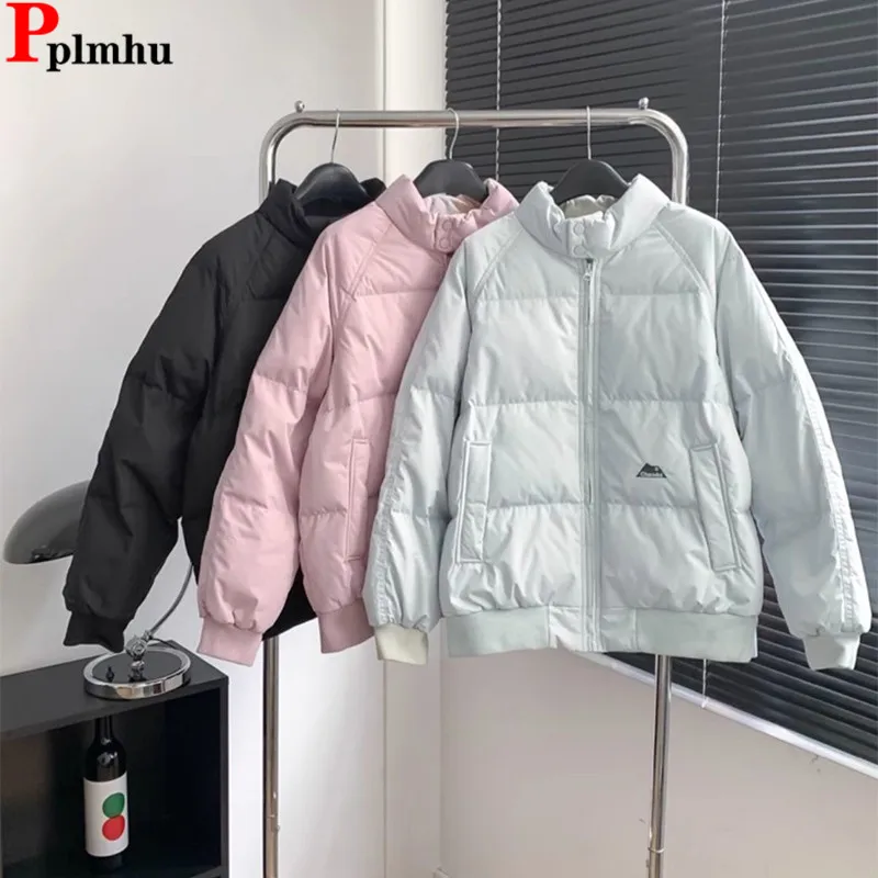 Korea Snow Wear Down Cotton Coats Tops Classic Loose Parkas Abrigo Fashion Warm Casual Chaqueta Elegant Women Jaqueta Casaco