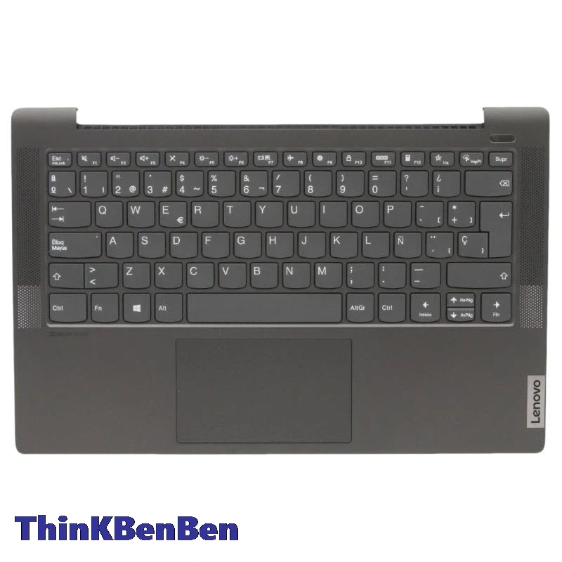 

ES Spanish Black Keyboard Upper Case Palmrest Shell Cover For Lenovo Ideapad 5 14 14IIL05 14ARE05 14ALC05 14ITL05 5CB1A13539