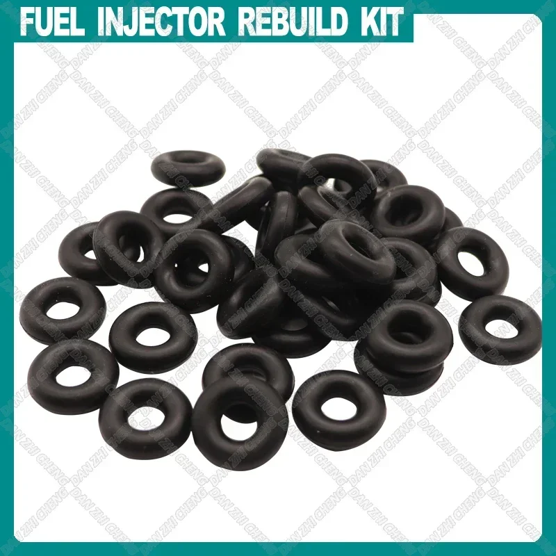 Fuel Injector Seal & Grommet Kit 500 Pcs Fluorine Rubber for Injector Seals & Filters Kit (23250-28030 23250-28070)