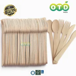 Couverts jetables en bois fourchettes/cuillères/couteaux/cuillères fournitures de fête, ustensile de cuisine pour Dessert crème glacée