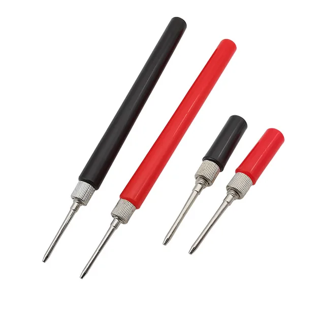 2 szt. Sonda testowa 2mm wtyczka Pin narzędzia testowe czerwony czarny izolowany uchwyt złącze przewodu do uniwersalnych przewodów pomiarowych multimetru DIY