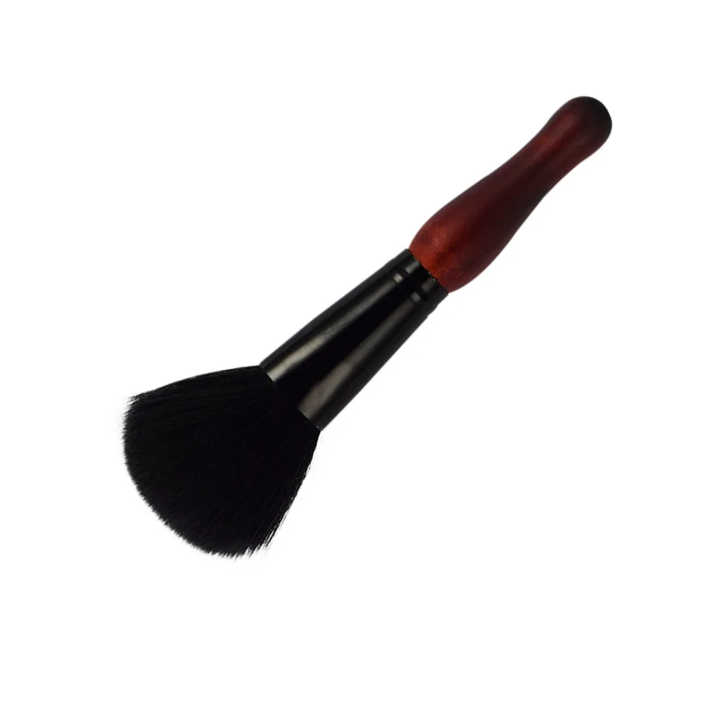 Colorete con mango de madera para mujer, fibra de nailon Premium para polvo facial, acabado Natural, maquillaje profesional diario, regalo, 1 ud.