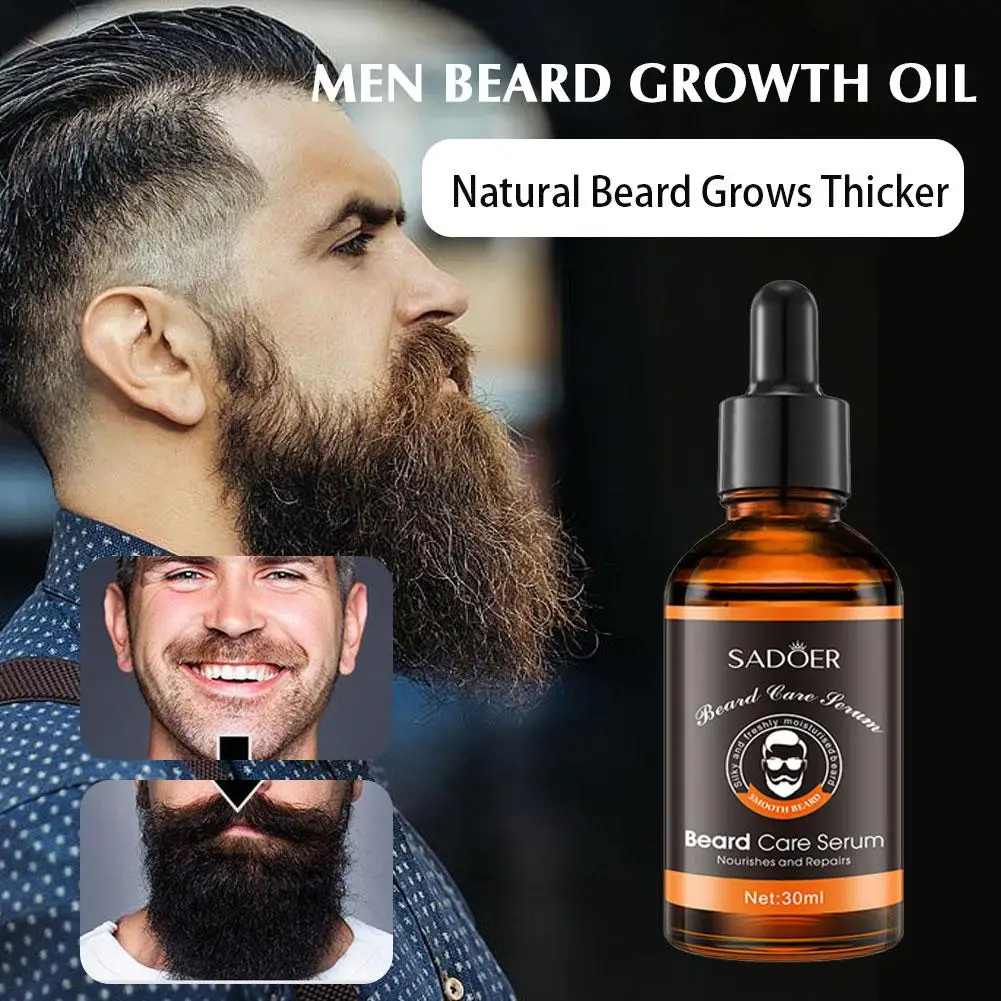 30ML Men Natural Beard Growth Oil Moisturizing Smoothing Beard Dashing Beard Tools Care Oil Gentlemen Conditioner N8N8