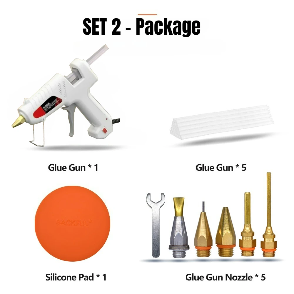 

150W Hot Melt Glue Gun White with 11mm Glue Sticks and Replaceable Nozzle, Hot Silicone Gun Household DIY Repair Tools EU Plug