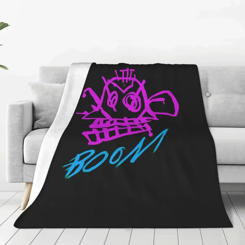 Arcane Blanket Flannel Spring/Autumn Jinx Monkey Graffiti Breathable Lightweight Thin Throw Blanket for Bedding Car Rug Piece