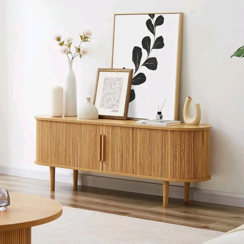 

！@Combohome Modern MDF Wooden Coffee Table with Wood Legs Factory for Home Living Room Wood TV Unit Cabinet