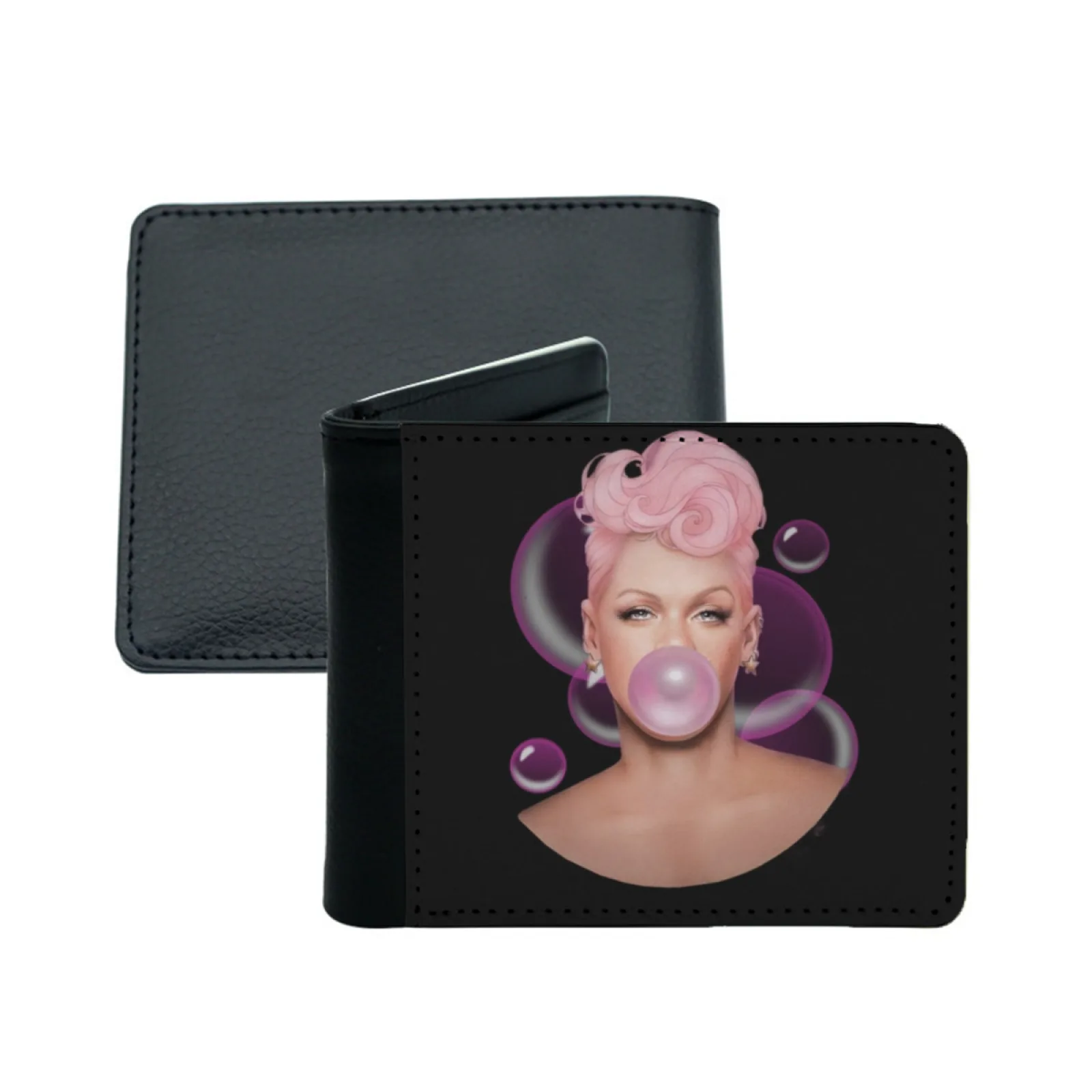 الصيف كرنفال الزاهي جولة الوردي P Nk P Nk 2023 2 قصيرة الرجال محافظ حامل بطاقة الائتمان الرجعية المحفظة الذكور محفظة من جلد Pu #3