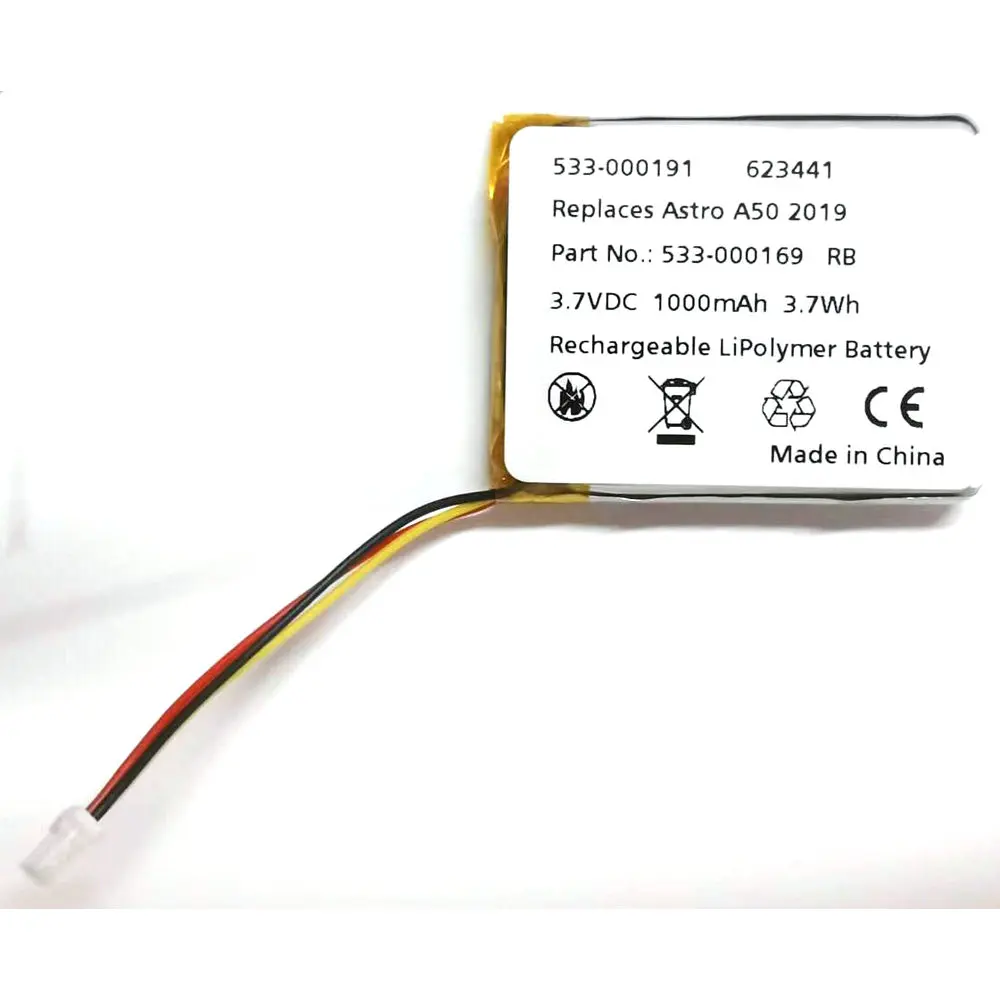 

623441 533-000191 533-000169 Battery For Logitech Astro A50 A20 Headset Batterie Accumulator