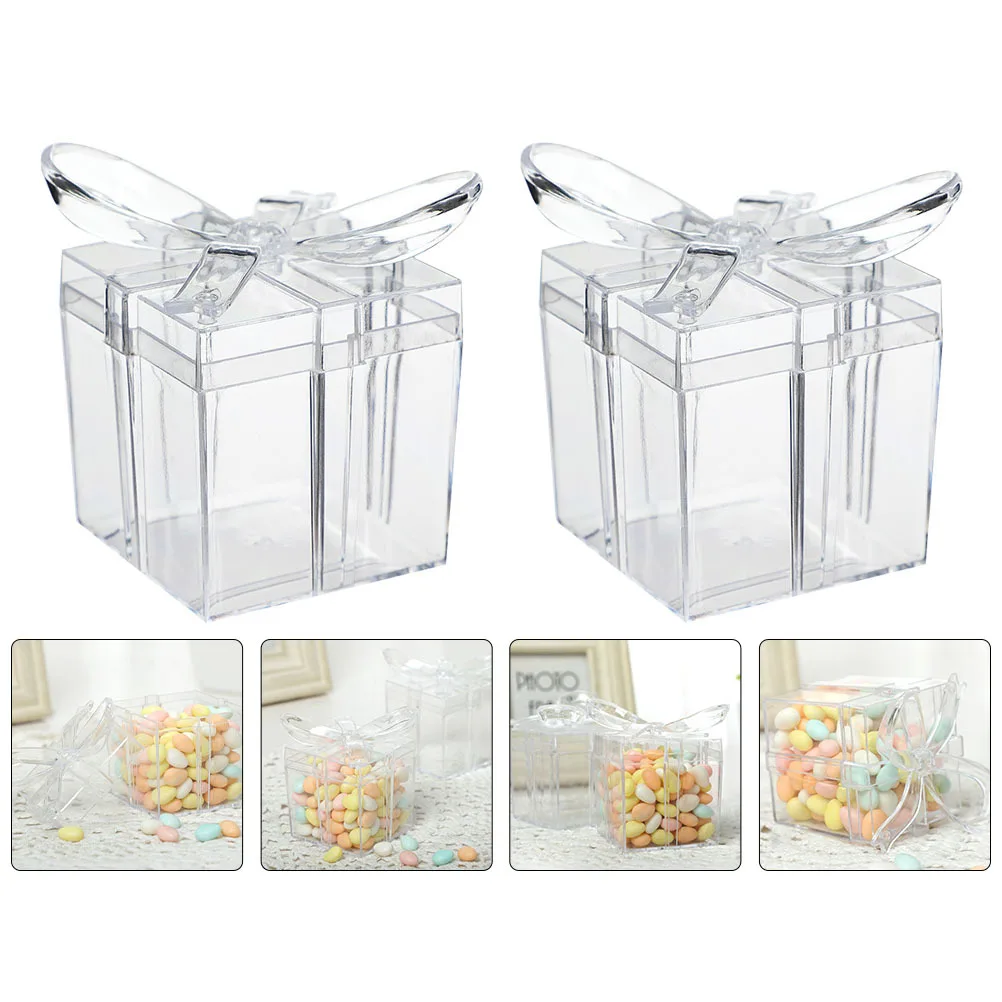 

4 Pcs Poca Packaging Boxes for Cakes and Cardboard Gifts Candy Clear Para Small Details