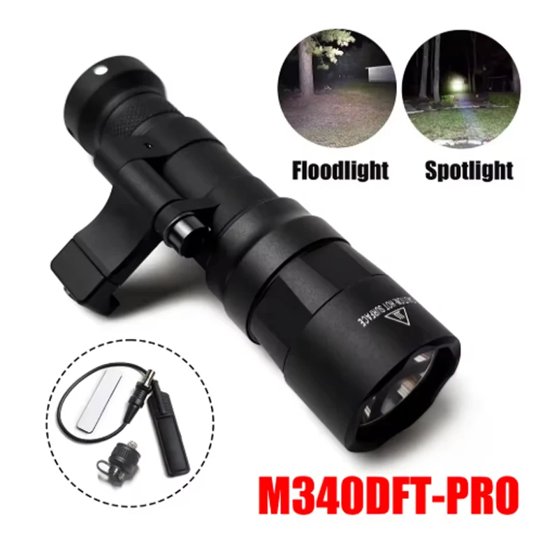 Тактический фонарь M340DFT PRO Тактический фонарик 650 лм со светодиодной подсветкой и креплением Mlok подходит для рейки 20 мм, тактический фонарь для страйкбола