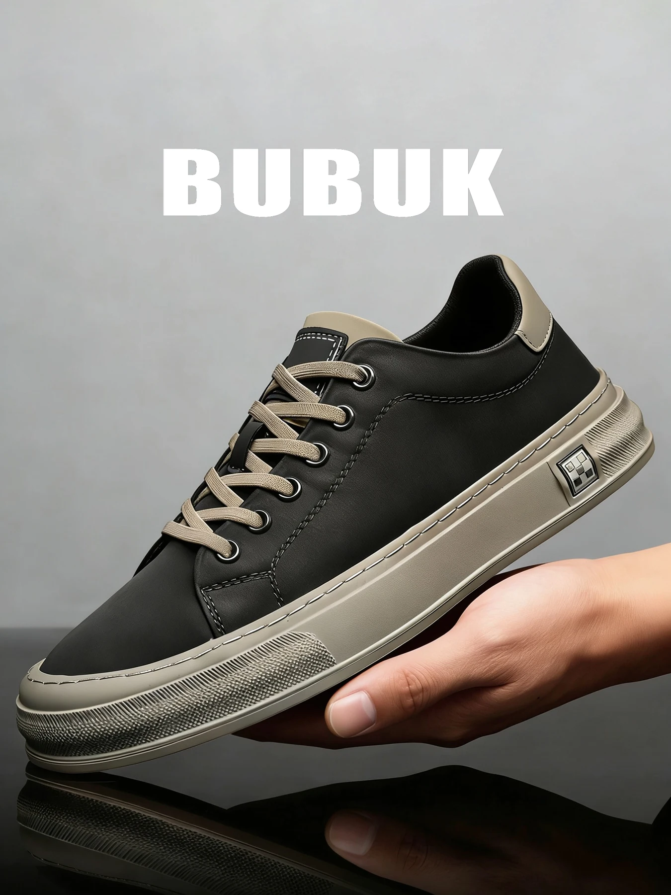Bubuk Men's Casual Sneakers, with Breathable Fabric Lining, Non-Slip Men's Shoes, Suitable for Commuting to Work, Shopping, Campus Dates, Daily Outings, Durable and Versatile Trendy Flat Shoes for Men