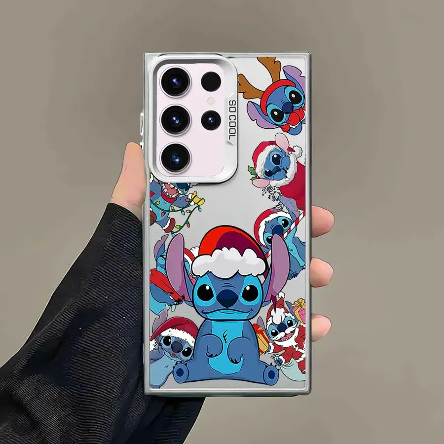 Cartoon Stitch Cute Christmas Soft Cover Case for Samsung Galaxy S21 S20 FE S24 S25Plus S25 Note 20 Ultra S22 S23
