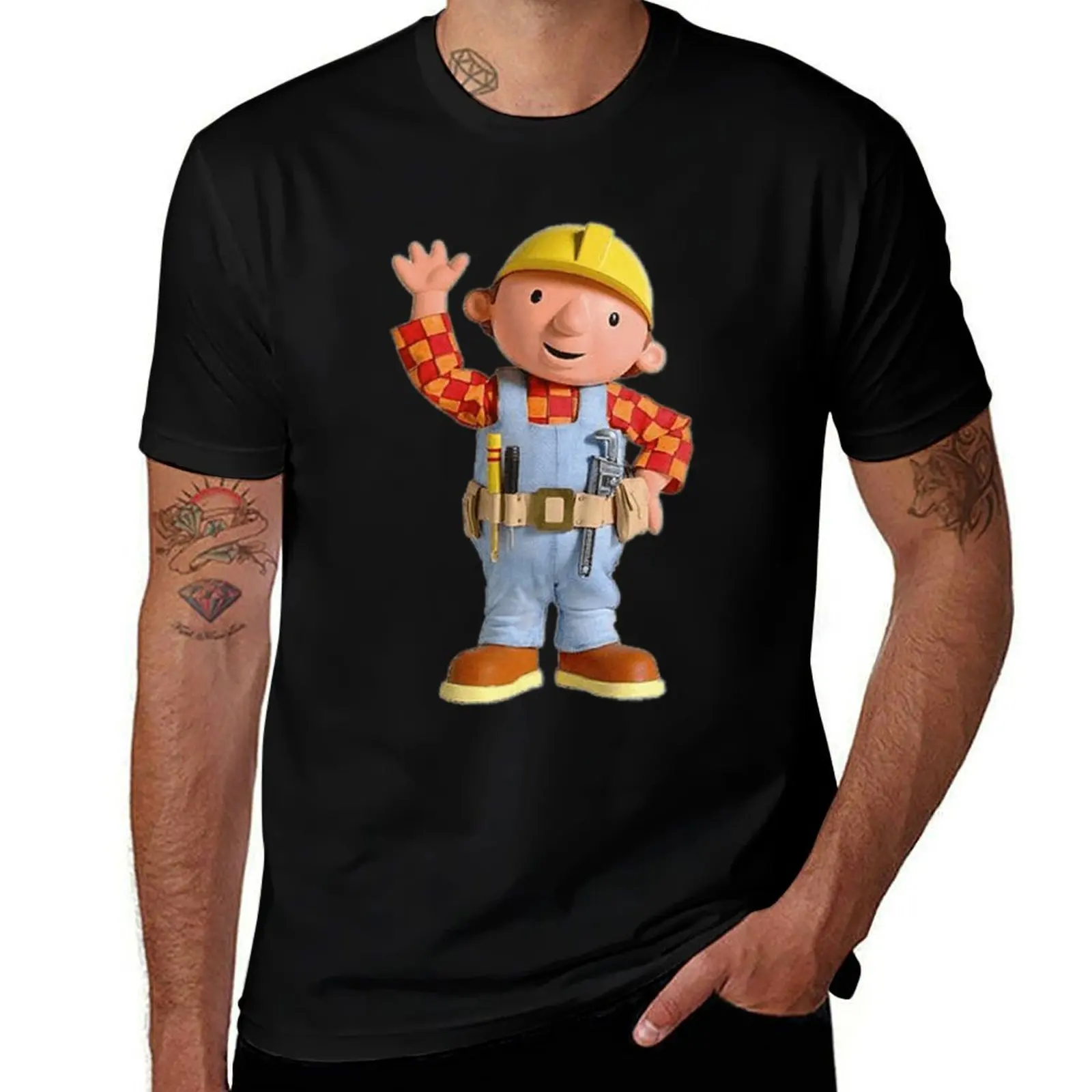 

Bob the Builder T-Shirt t shirt man cotton t shirt man luxury cotton tshirt 100% T-shirt