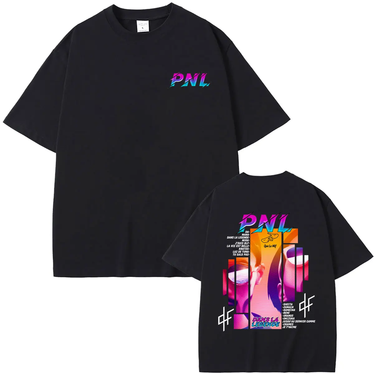 French Rapper PNL Dans La Legende Le Monde Chico Graphic T-shirt Men's Women Fashion Hip Hop Streetwear Male Casual Tshirt Tops