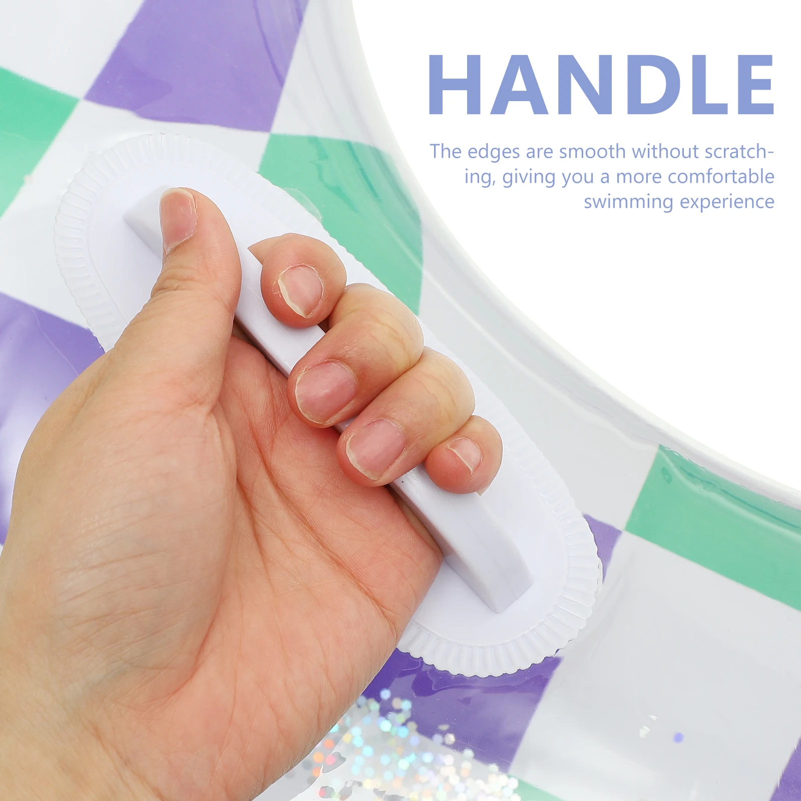 

Glitter Pool Ring Sequins Swim Ring Summer Thick Safety Beach Floaties Adults Portable Inflatable Swimming Tube PVC