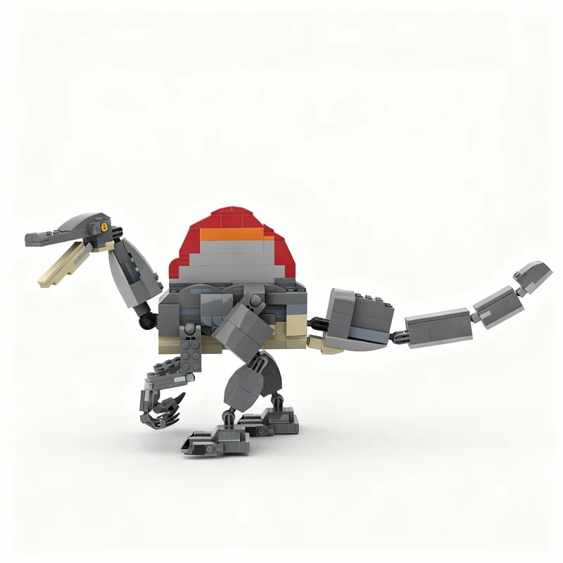378ピース-moc-クリエイティブモデル-スピノサウルス・エジプティアカス-組み立てブロック-コレクタブルディスプレイ-diy-ビルディングブロック-ギフト-ホームディスプレイギフト