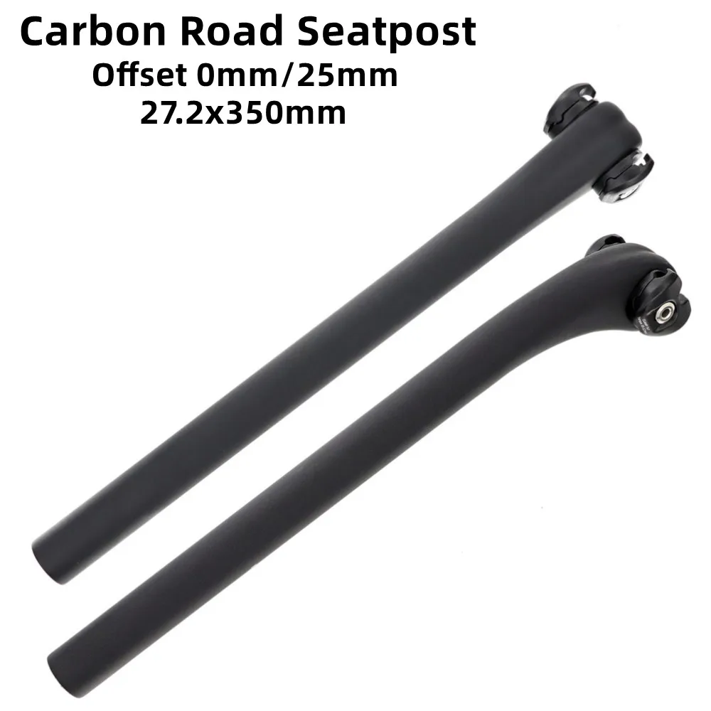 Road Bike Saddl Seat Tube Carbon Seat Post 0/25mm Offset Carbon Bicycle Seatpost 27.2x350mm Bicycl Saddle Post Accessories